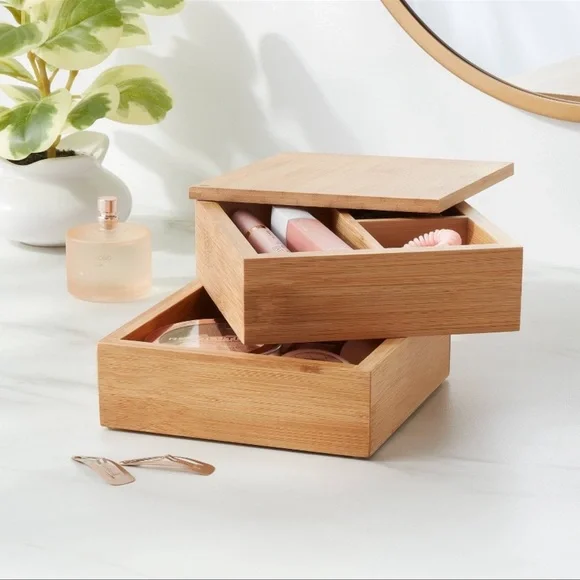 Target Storage Organization Square Swivel Hinge Bamboo
